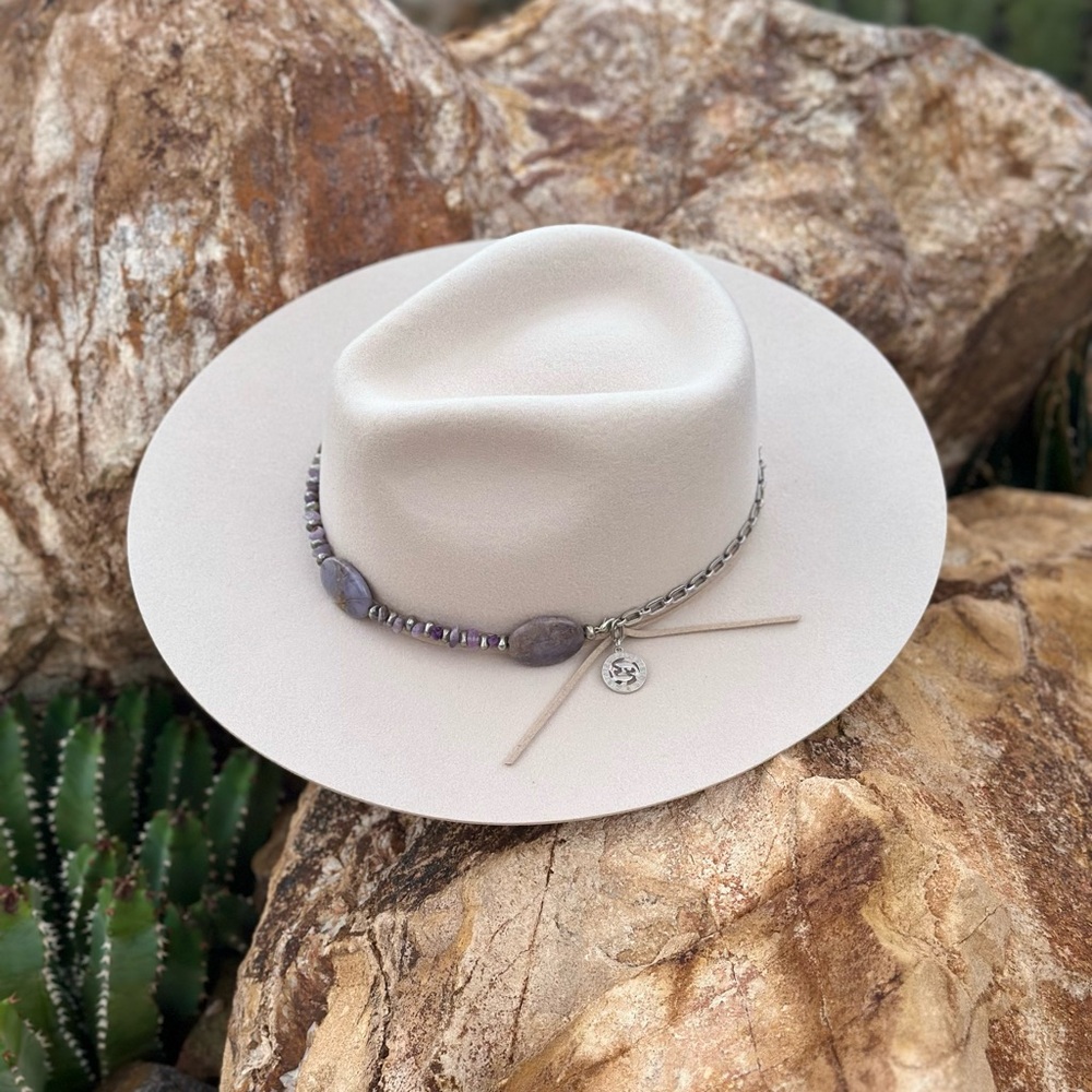 Purple Amethyst Pisces Hat Band - Picture 2 of 5
